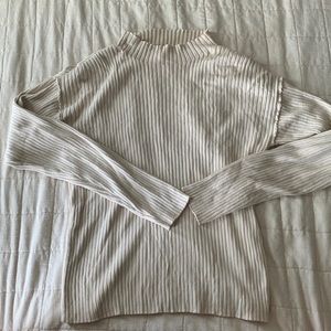 Paper Label Long Sleeve Ribbed Shirt
